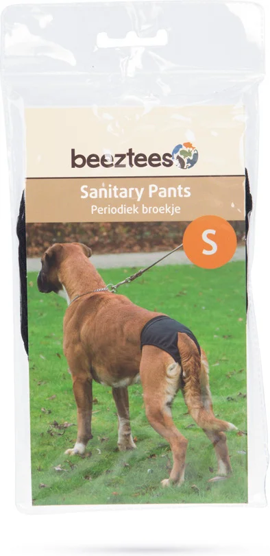 Beeztees periodiek broekje zwart S 24-31 cm