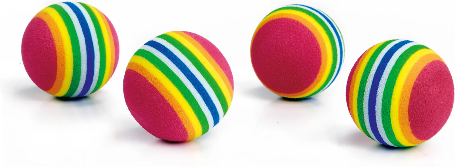 Beeztees kattenspeelgoed speelbal D 4 cm 4 stuks