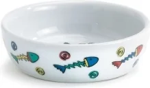 Beeztees porselein etensschaal kat visdecor 13 cm