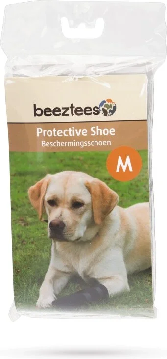 Beeztees beschermingsschoen zwart M 2 stuks