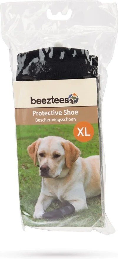 Beeztees beschermingsschoen zwart XL 2 stuks