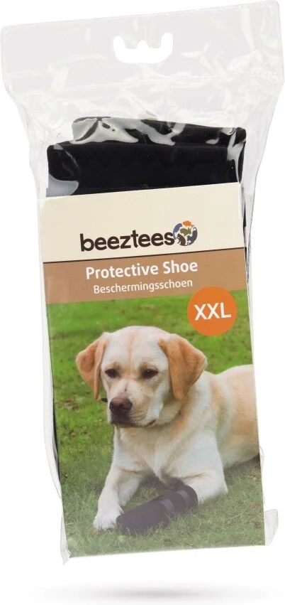 Beeztees beschermingsschoen zwart XXL 2 stuks