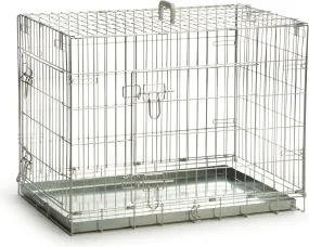 Beeztees hondenbench 2-deurs zilver 78 x 55 x 61 cm