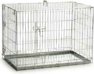 Beeztees hondenbench 2-deurs zilver 89 x 60 x 66 cm