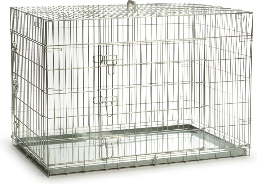 Beeztees hondenbench 2-deurs zilver 121 x 78 x 84 cm