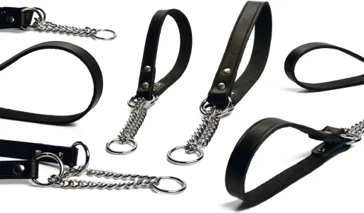 Beeztees wurghalsband met ketting 55cm x 25mm zwart