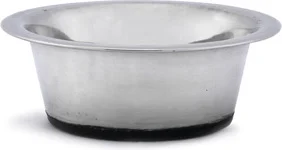 Beeztees voerbak rvs antislip D 13 cm zilver