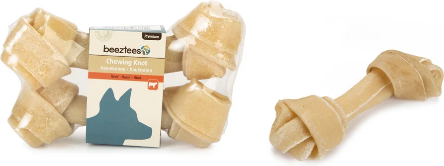 Beeztees kauwknoop rund 40-50 g 2 stuks