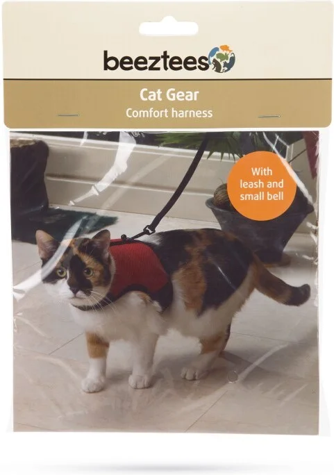 Beeztees kattenharnas rood