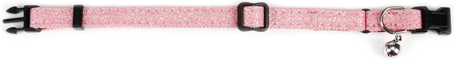 Beeztees kattenhalsband glitter L roze 30 cm