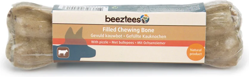 Beeztees kauwbot gevuld met bullepees 15 cm