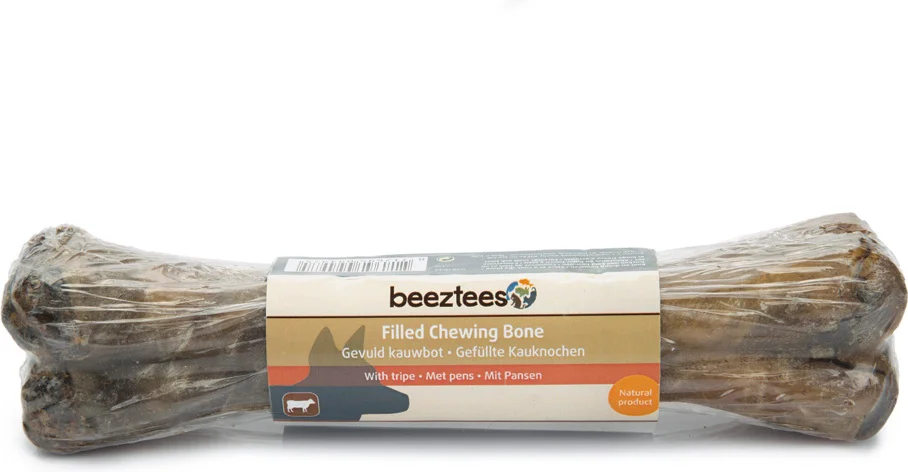 Beeztees kauwbot gevuld met pens 20 cm