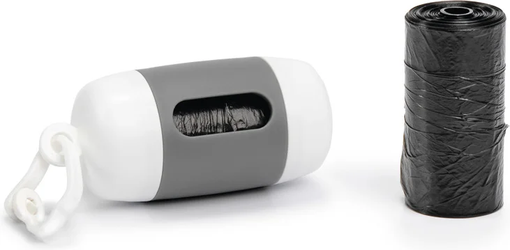 Beeztees poepzakjes houder inclusief zakjes wit 2 x 20 stuks