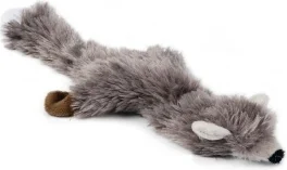 Beeztees Flatino pluche knuffel vos grijs 30 cm