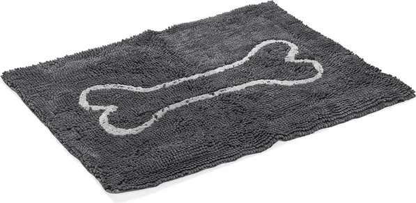 Beeztees droogloopmat Dirty Dog grijs 68 x 88 x 2 cm