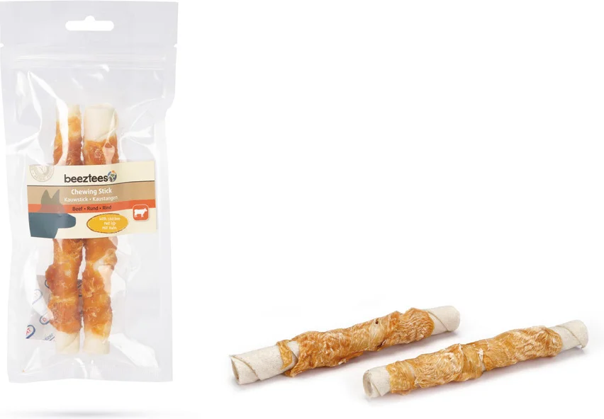 Beeztees kauwstick kip 15 cm 2 stuks