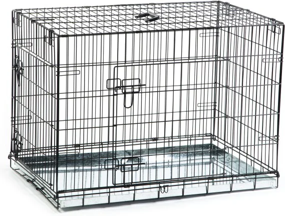 Beeztees hondenbench 2-deurs zwart 89 x 60 x 66 cm