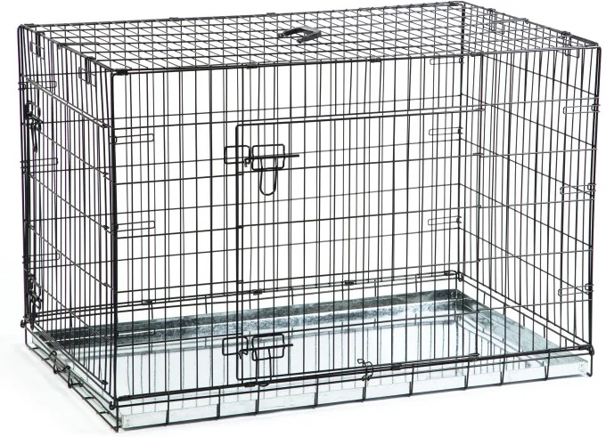 Beeztees hondenbench 2-deurs zwart 109 x 69 x 75 cm