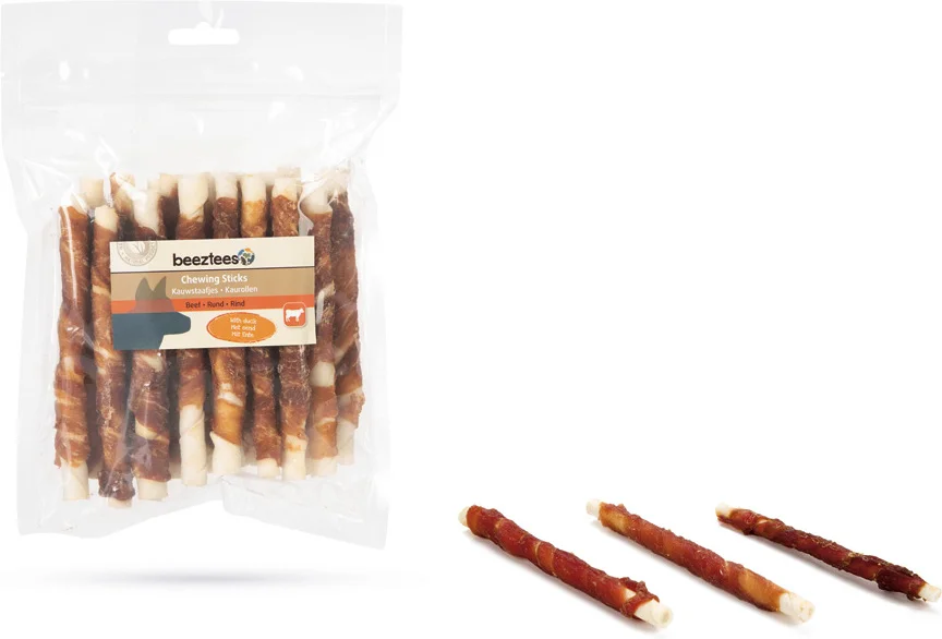 Beeztees kauwstaafjes rund met eend 20 stuks