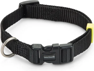 Beeztees hondenhalsband Uni zwart 26-40 x 1,5 cm