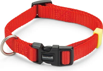 Beeztees hondenhalsband Uni rood 26-40 x 1,5 cm