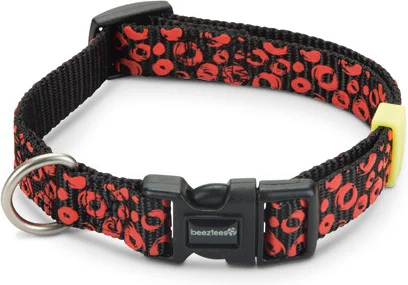 Beeztees hondenhalsband Scribbles zwart 26-40 x 1,5 cm