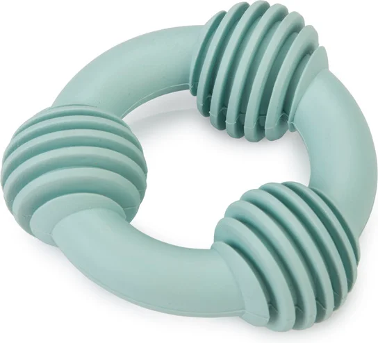 Beeztees hondenspeelgoed bijtring Dental puppy groen D 8 cm