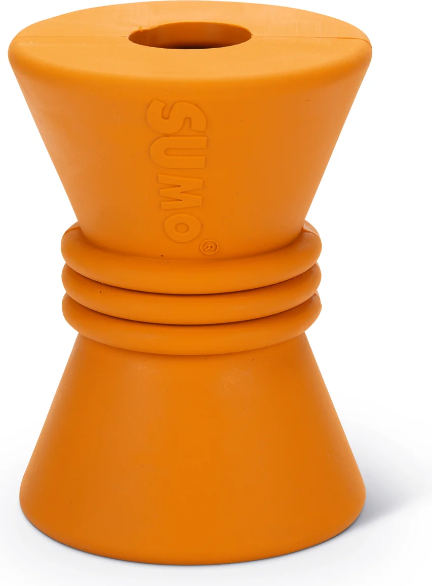 Beeztees kauwspeelgoed Sumo Play Diabolo oranje D 7 H 10 cm