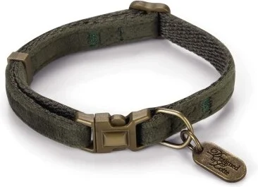 Designed by Lotte kattenhalsband Velura groen 20-30 cm