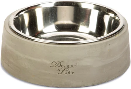 Designed by Lotte hondenvoerbak Riboco grijs D 16 H 5 cm 350 ml