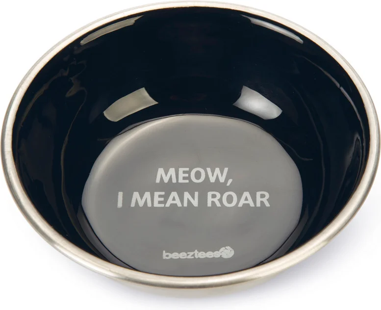 Beeztees kattenvoerbak Roar zwart D 13 H 4 cm
