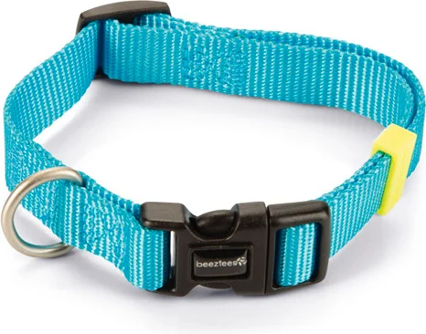 Beeztees hondenhalsband Uni lichtblauw 26-40 x 1,5 cm