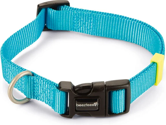 Beeztees hondenhalsband Uni lichtblauw 35-50 x 2 cm