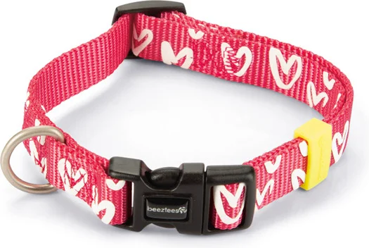 Beeztees hondenhalsband Heart roze 26-40 x 1,5 cm