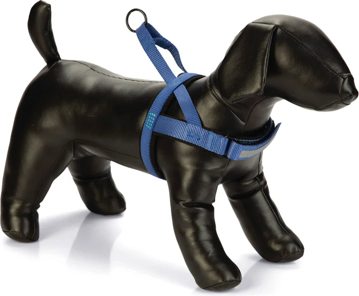 Beeztees hondentuig Parinca Premium Comfort blauw 32-42 x 2 cm