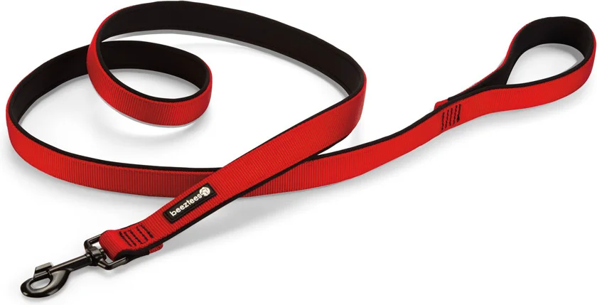 Beeztees hondenriem Parinca Premium rood 180 x 2,5 cm