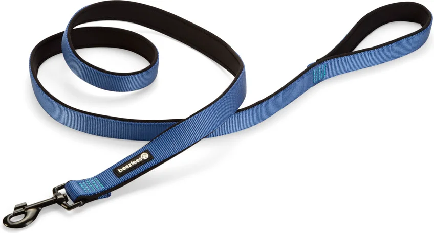Beeztees hondenriem Parinca Premium blauw 180 x 2,5 cm