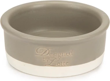 Designed by Lotte kattenvoerbak Joa grijs D 12 H 4 cm