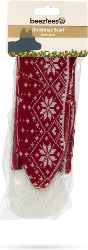 Beeztees hondensjaal rood / wit onesize