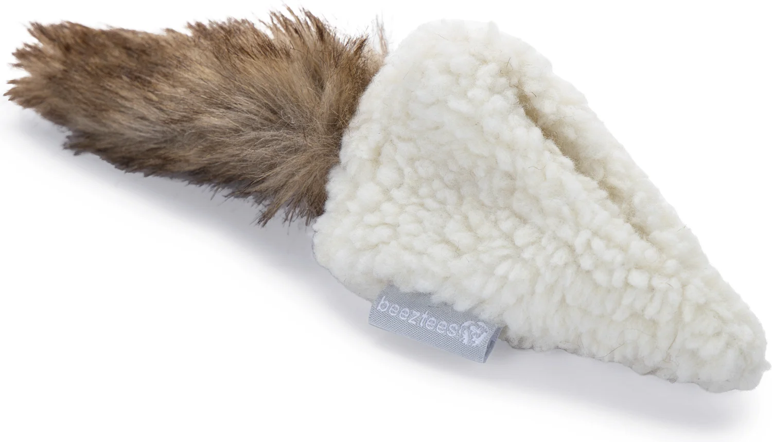Beeztees kattenspeelgoed catnip kussen Yeti wit 7 x 7 x 20 cm