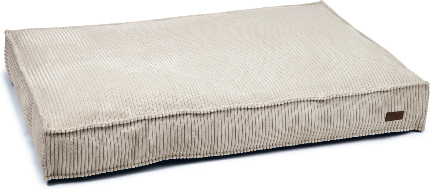 Designed by Lotte hondenkussen Ribbed grijs 120 x 80 x 15 cm