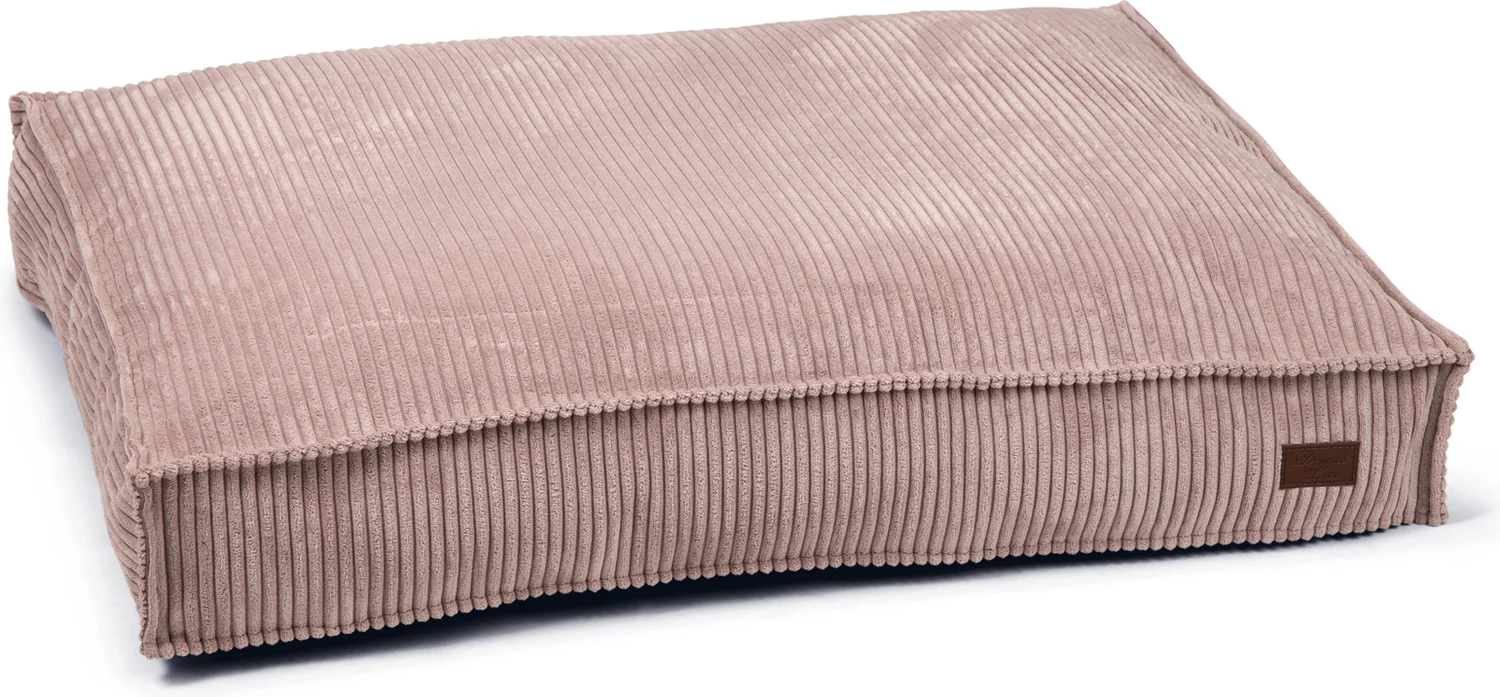 Designed by Lotte hondenkussen Ribbed roze 100 x 70 x 15 cm