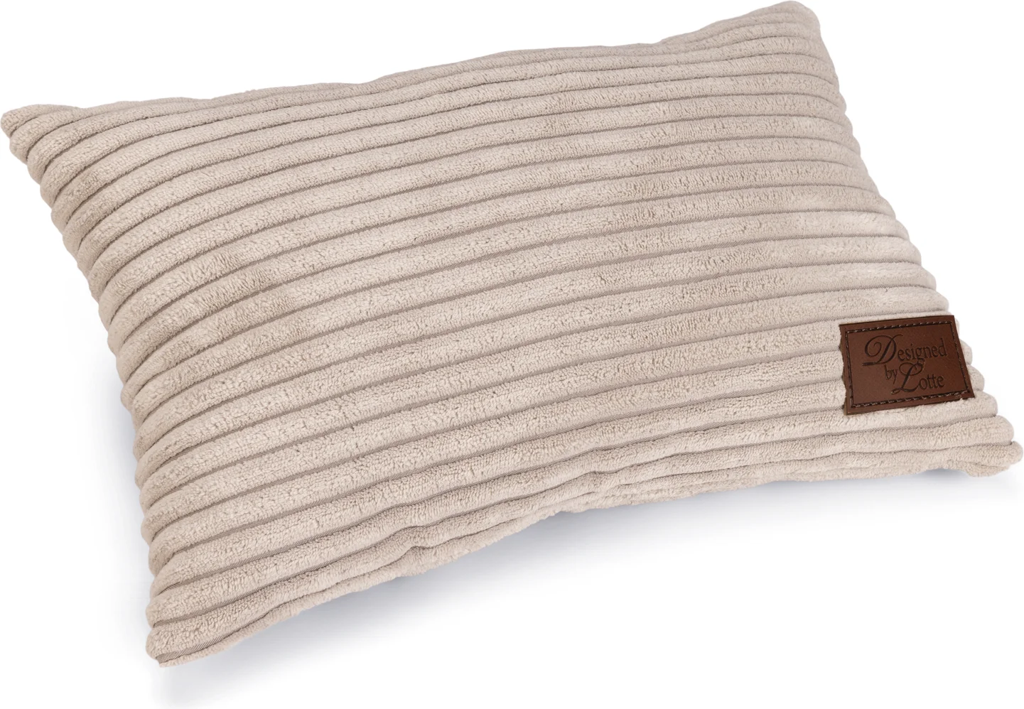 Designed by Lotte hondenkussen Ribbed grijs 35 x 23 x 6 cm