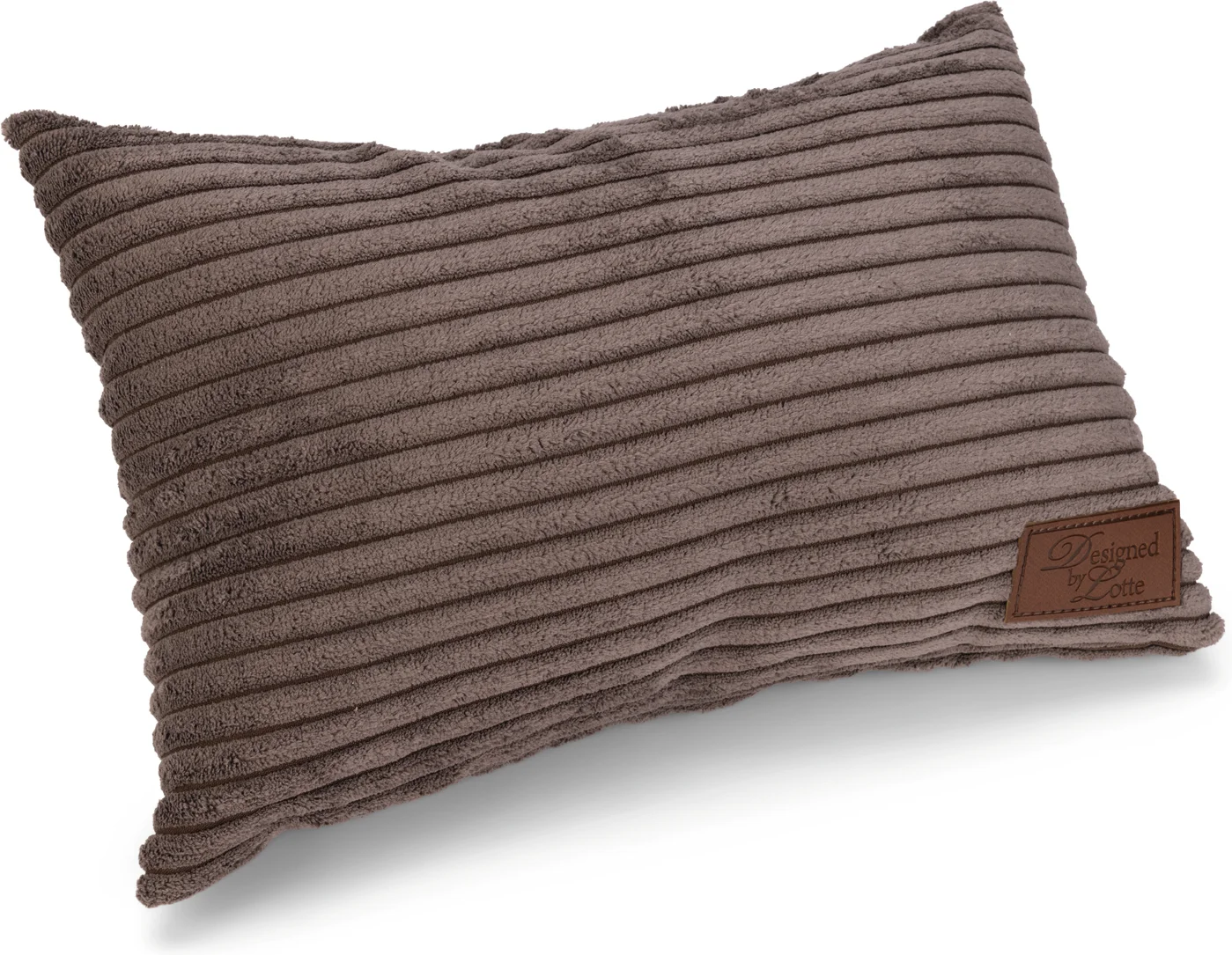 Designed by Lotte hondenkussen Ribbed bruin 35 x 23 x 6 cm