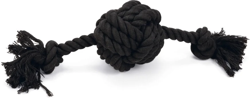 Beeztees hondenspeelgoed flostouw Bal Bari zwart 34 x 10 x 9 cm 255 g