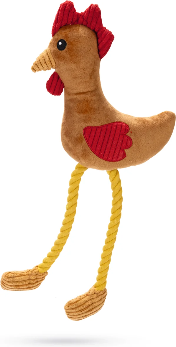 Beeztees knuffel kip Kippi 19,5 x 6 x 42 cm