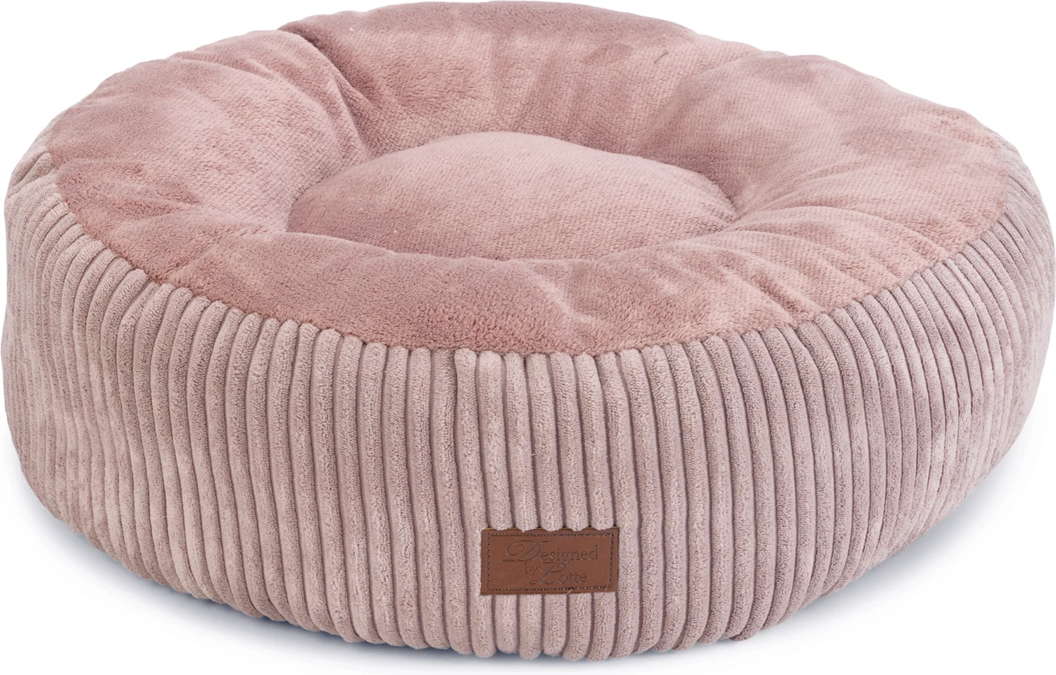 Designed by Lotte kattenmand Ribbed roze D 50 H 17 cm