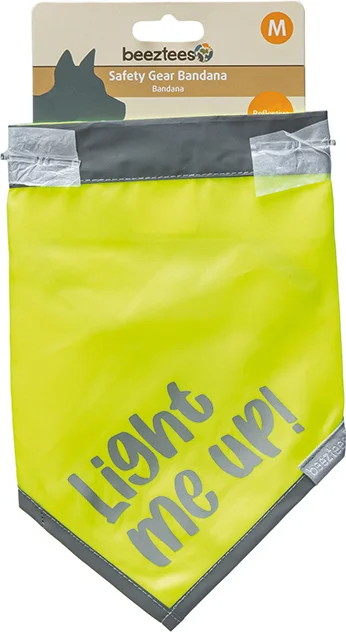 Beeztees veiligheidsbandana hond Safety Gear geel M 40 tot 45 cm