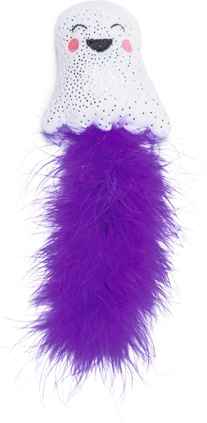 Beeztees kattenspeeltje spook met pluche 3 x 7 x 7,5 cm