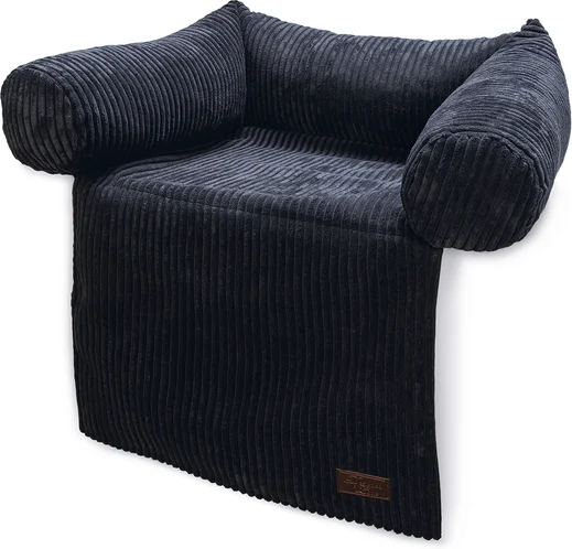 Designed by Lotte hondenkussen Ribbed antraciet 50 x 50 x 30 cm